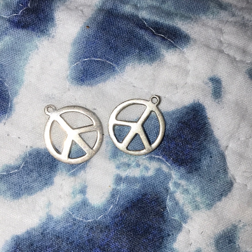 2 Sterling Silver Peace Signs